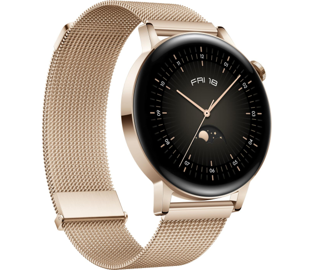 Huawei Watch GT 3 Elegant 42mm złoty - 692430 - zdjęcie 4